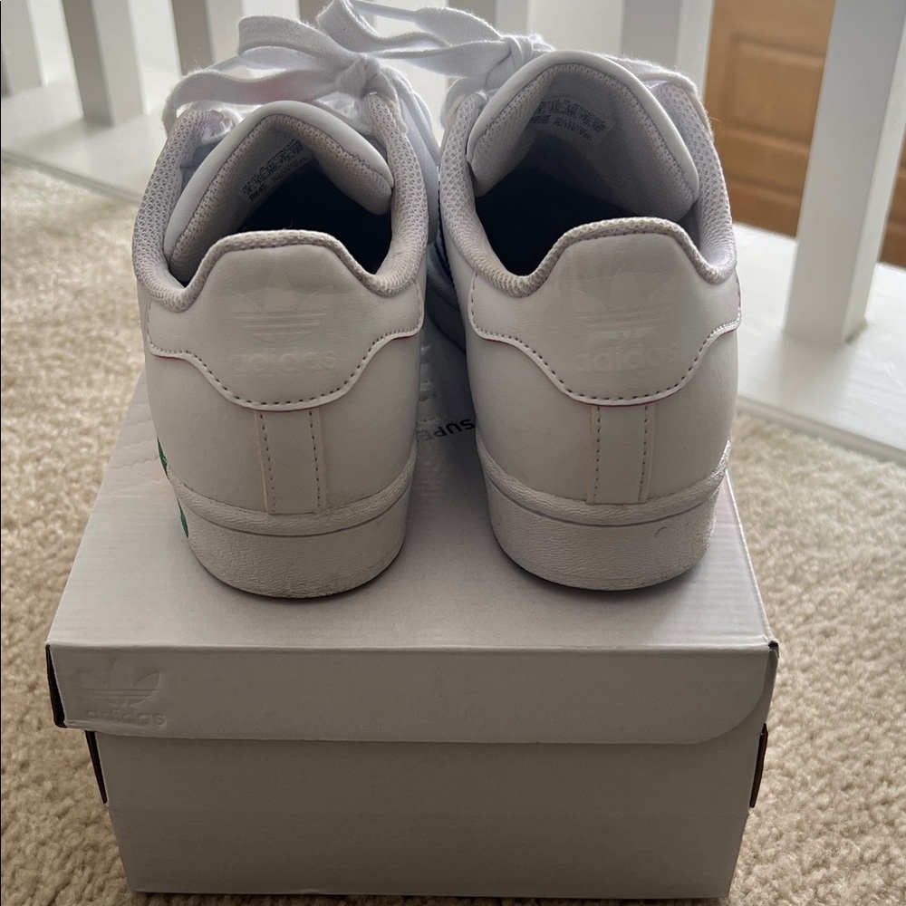 Adidas Kids Superstar White Multi-Color Sneakers - Picture 2 of 3